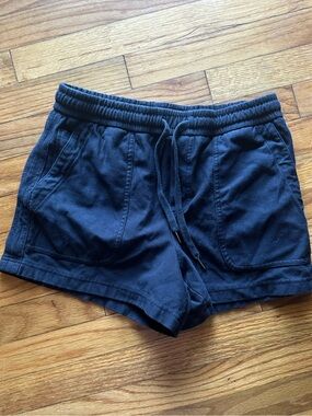 Athleta Black Farallon Knit Drawstring Shorts Size S